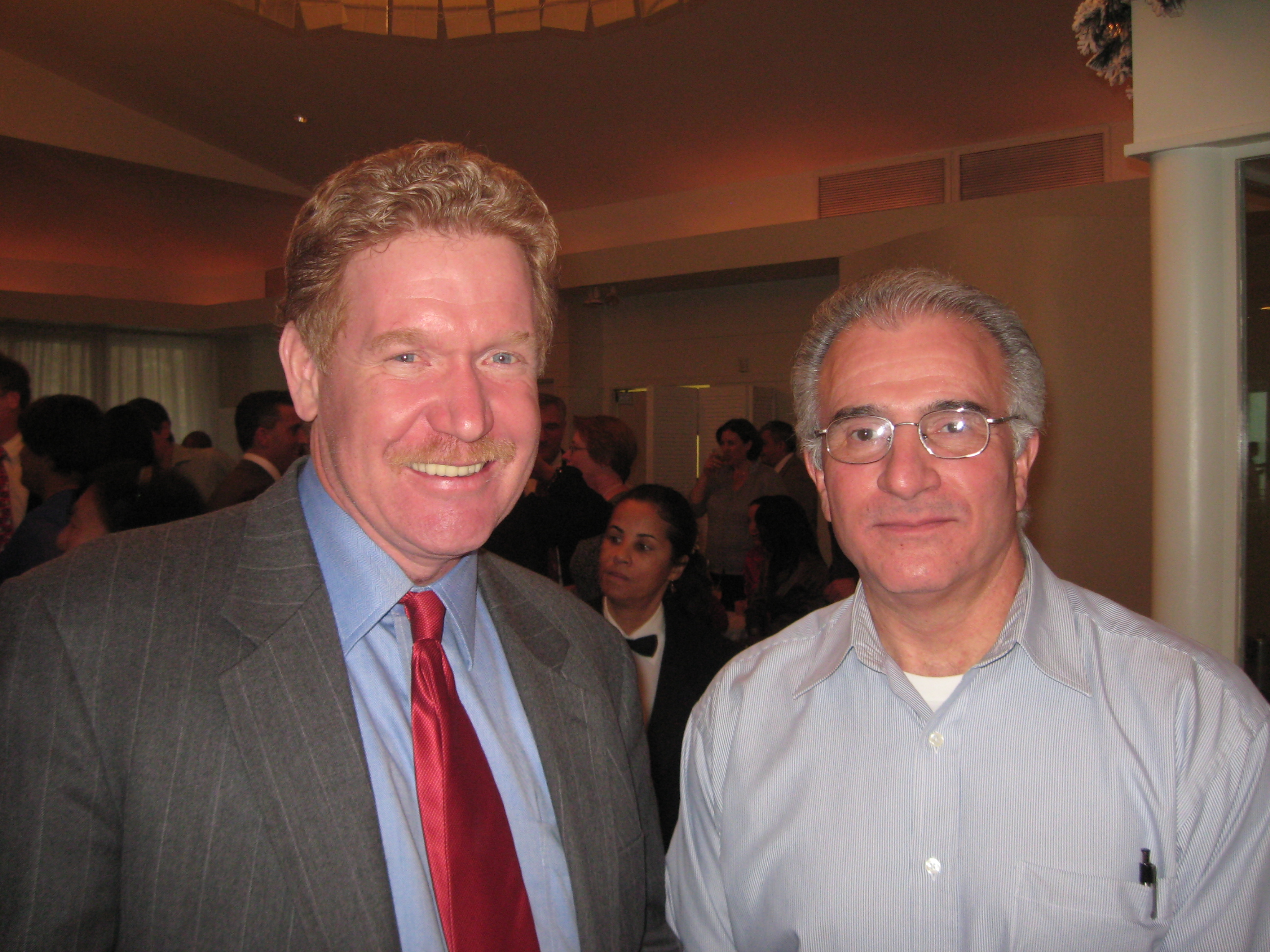 Mike Moriarty with the Department's most recent alum, Paul DeRobertis